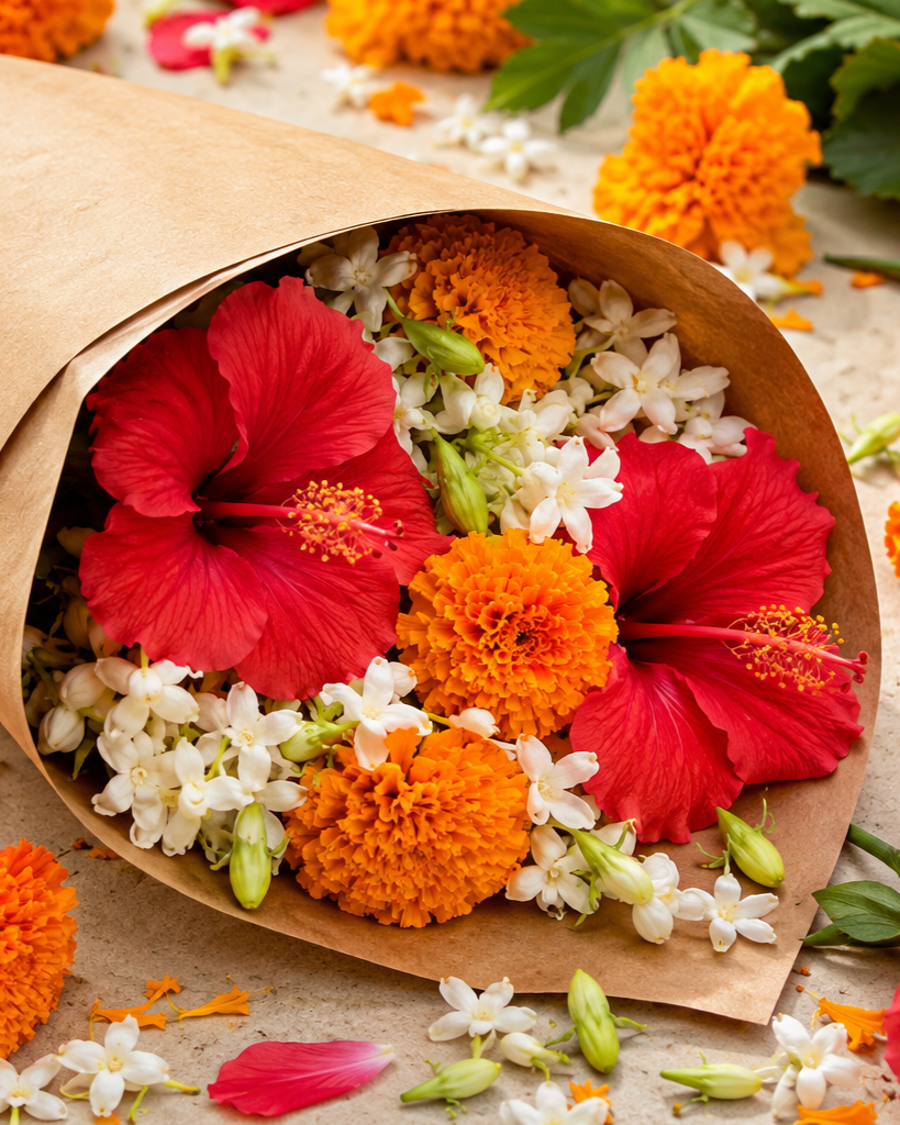 Fresh Puja Flowers
