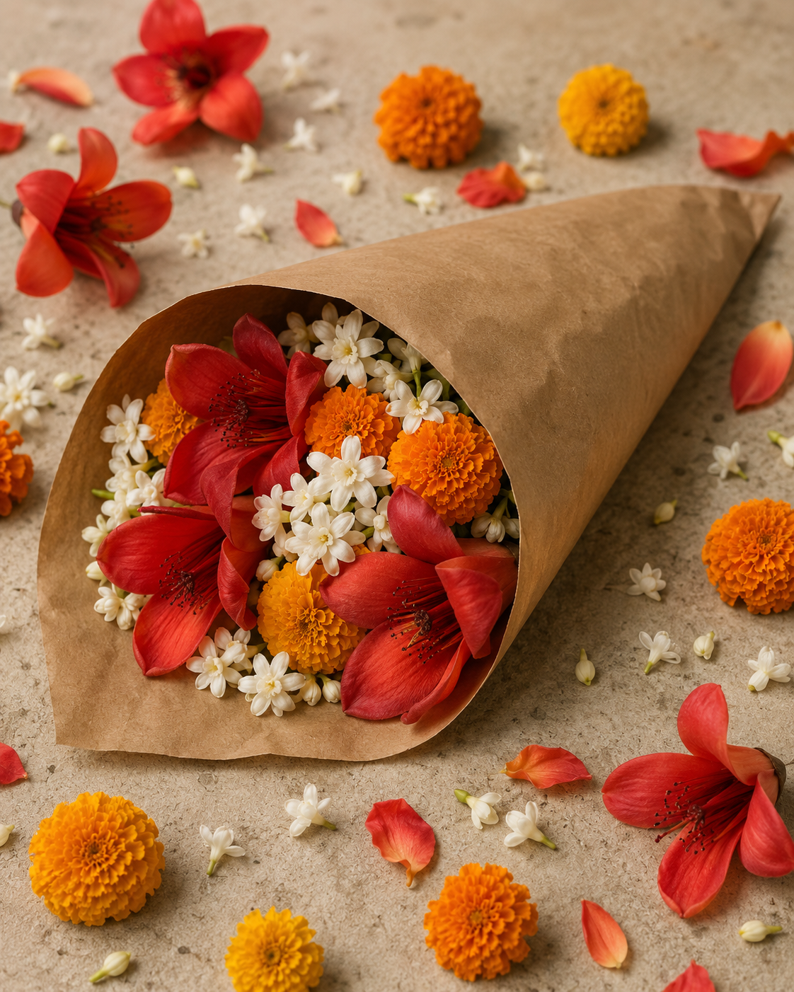 Fresh Puja Flowers