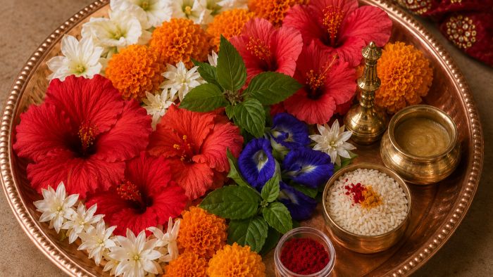 Fresh Puja Flowers
