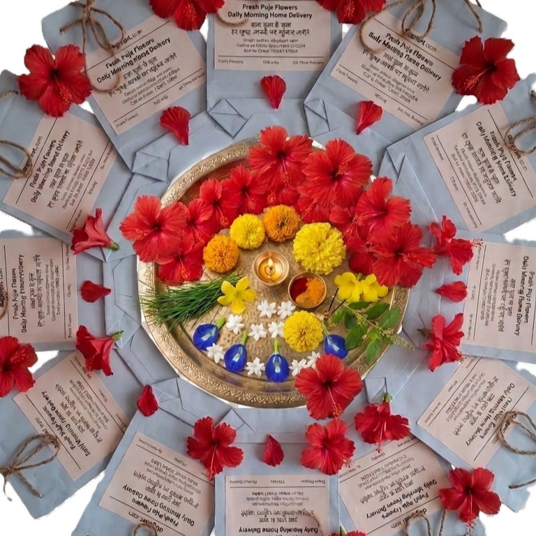 puja flowers in darbhanga